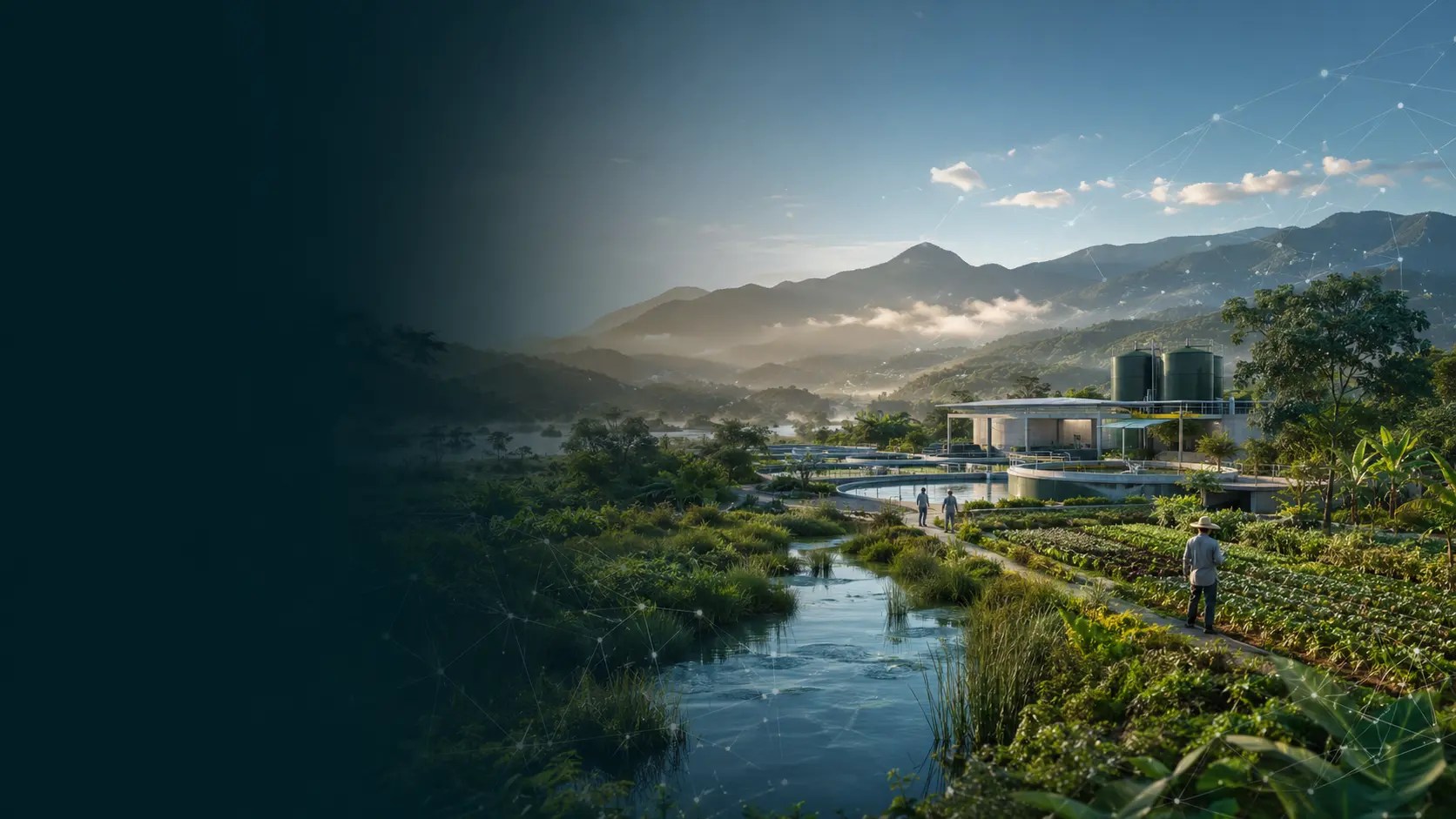 Infraestructura ambiental y paisaje productivo que representan las soluciones de Terra Circular.